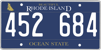 RI license plate 452684
