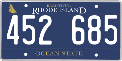 RI license plate 452685