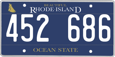 RI license plate 452686