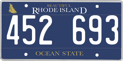 RI license plate 452693