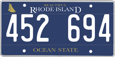 RI license plate 452694