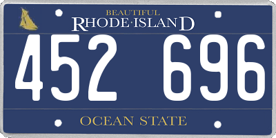 RI license plate 452696