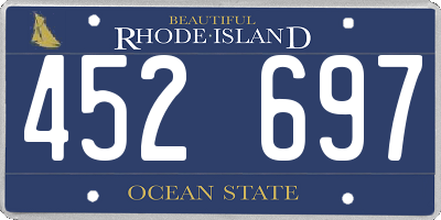 RI license plate 452697