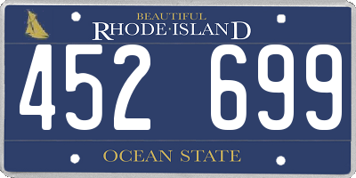 RI license plate 452699