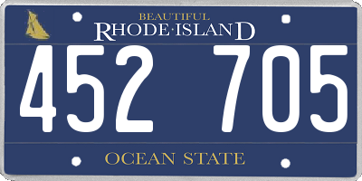 RI license plate 452705