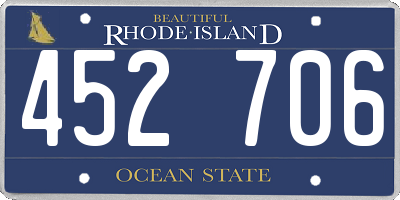 RI license plate 452706