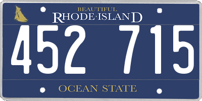 RI license plate 452715