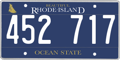 RI license plate 452717