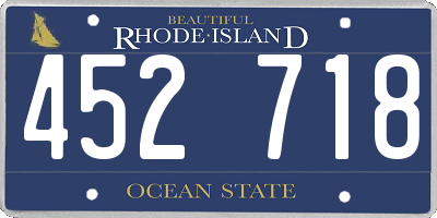 RI license plate 452718