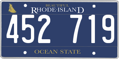 RI license plate 452719