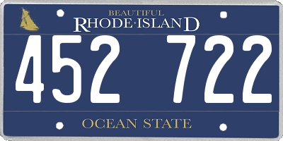 RI license plate 452722