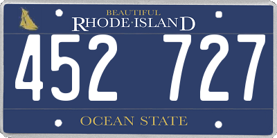 RI license plate 452727