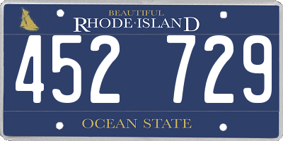 RI license plate 452729