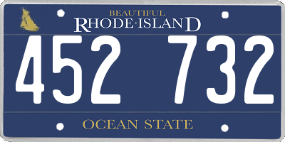 RI license plate 452732