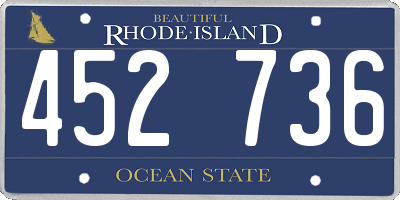 RI license plate 452736