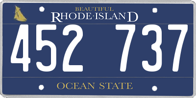RI license plate 452737