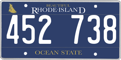 RI license plate 452738