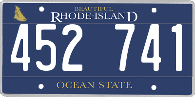 RI license plate 452741