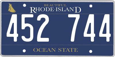 RI license plate 452744