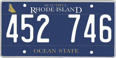 RI license plate 452746