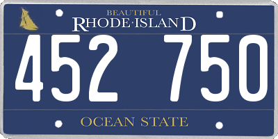 RI license plate 452750