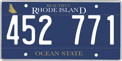 RI license plate 452771