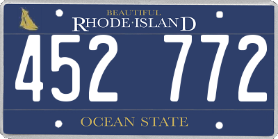 RI license plate 452772