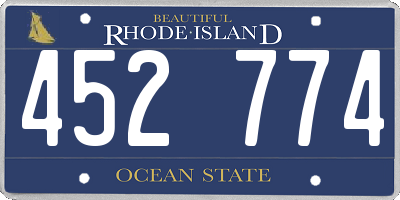 RI license plate 452774