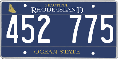 RI license plate 452775