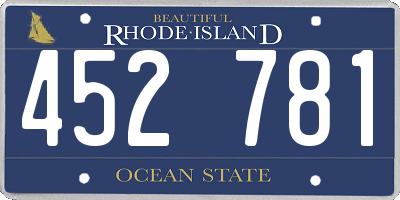 RI license plate 452781