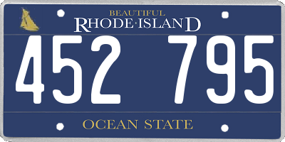 RI license plate 452795