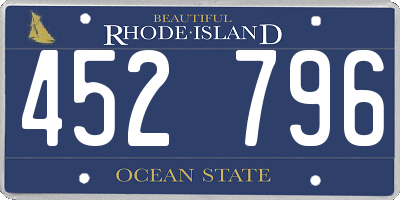 RI license plate 452796