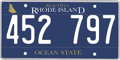 RI license plate 452797