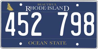 RI license plate 452798