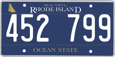 RI license plate 452799