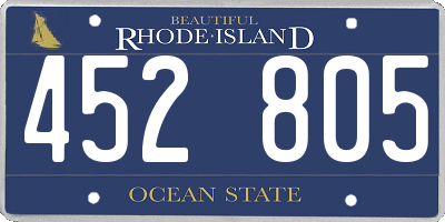 RI license plate 452805