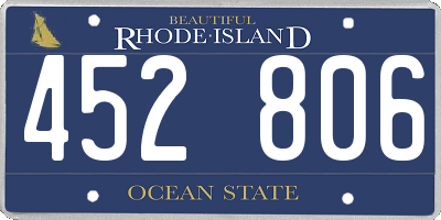 RI license plate 452806