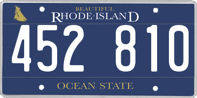RI license plate 452810
