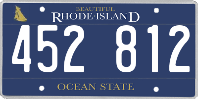 RI license plate 452812