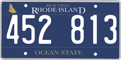 RI license plate 452813