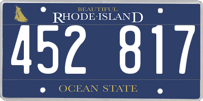 RI license plate 452817