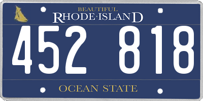 RI license plate 452818