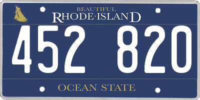 RI license plate 452820