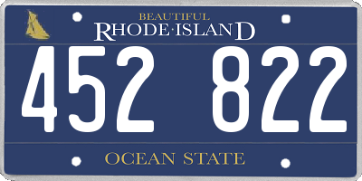 RI license plate 452822