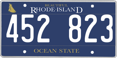 RI license plate 452823