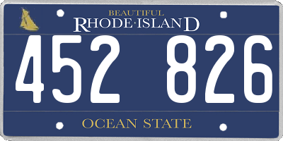 RI license plate 452826