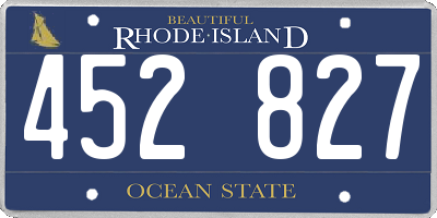 RI license plate 452827