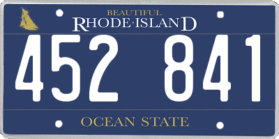 RI license plate 452841