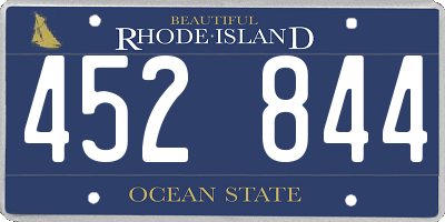 RI license plate 452844
