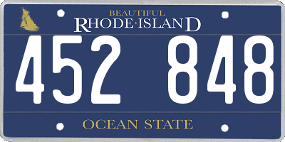 RI license plate 452848